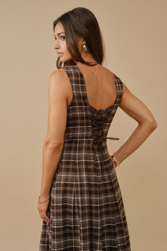 Briarwood plaid midi dress