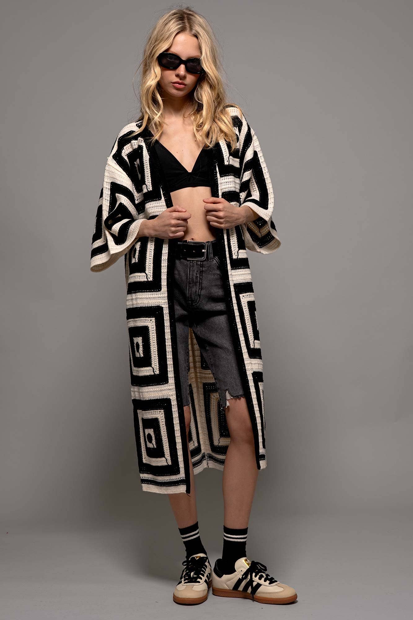 Geo cardigan o/s