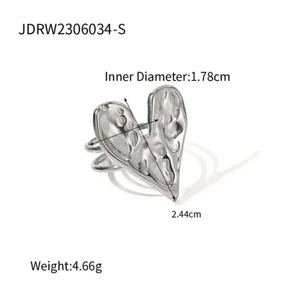 8K Gold Plated Heart Statement Ring