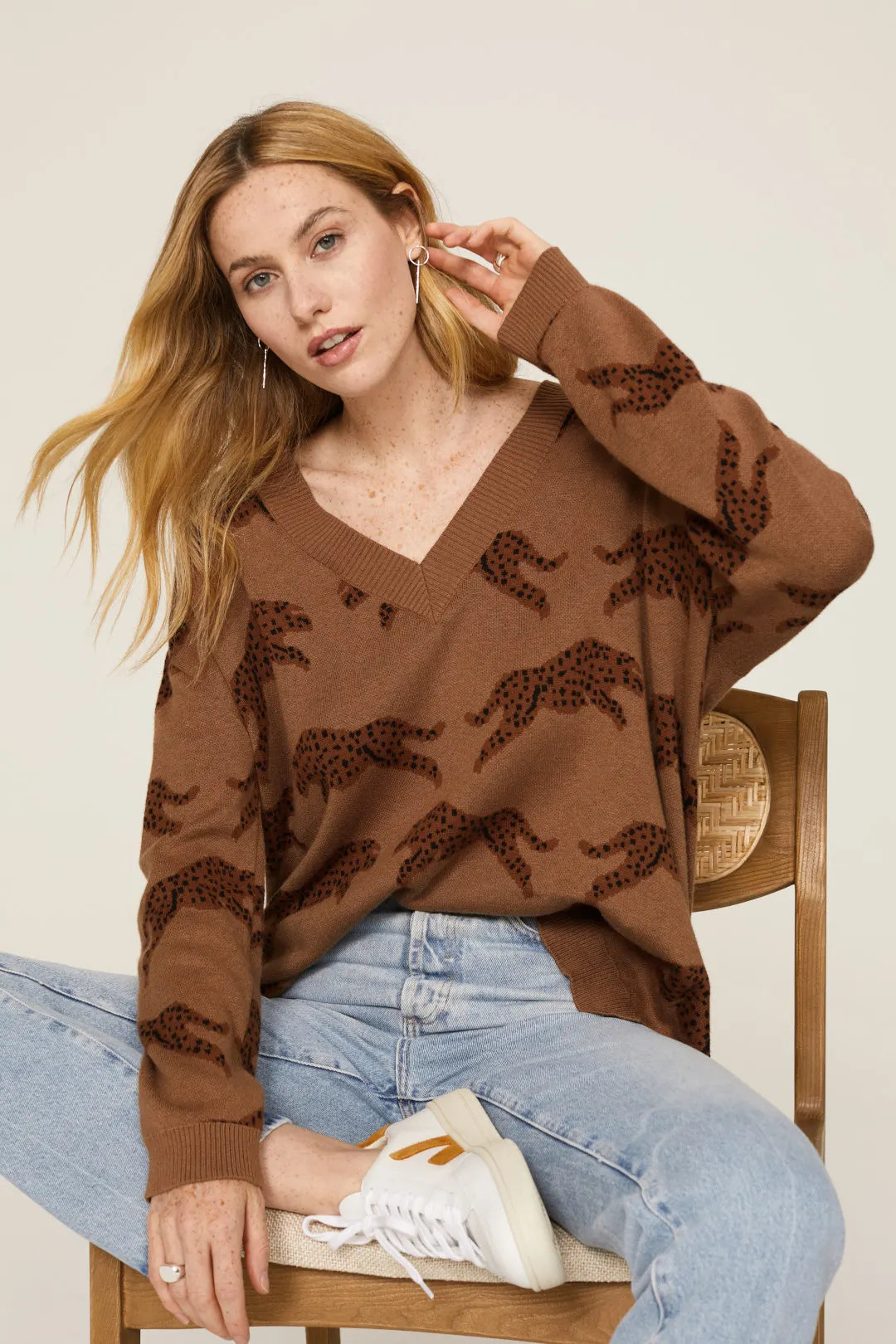 Jumping cheetah sweaters