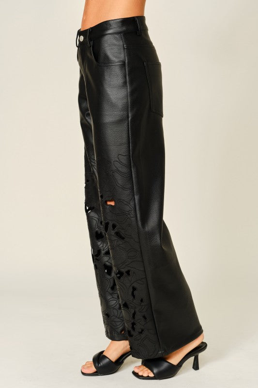 The Fleur Vegan leather pant