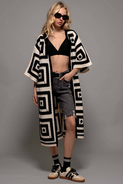 Geo cardigan o/s