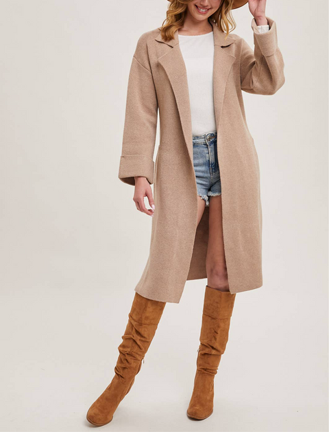 EFFORTLESS KNITTED TRENCH COAT