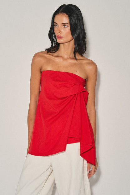 Valencia draped tube top