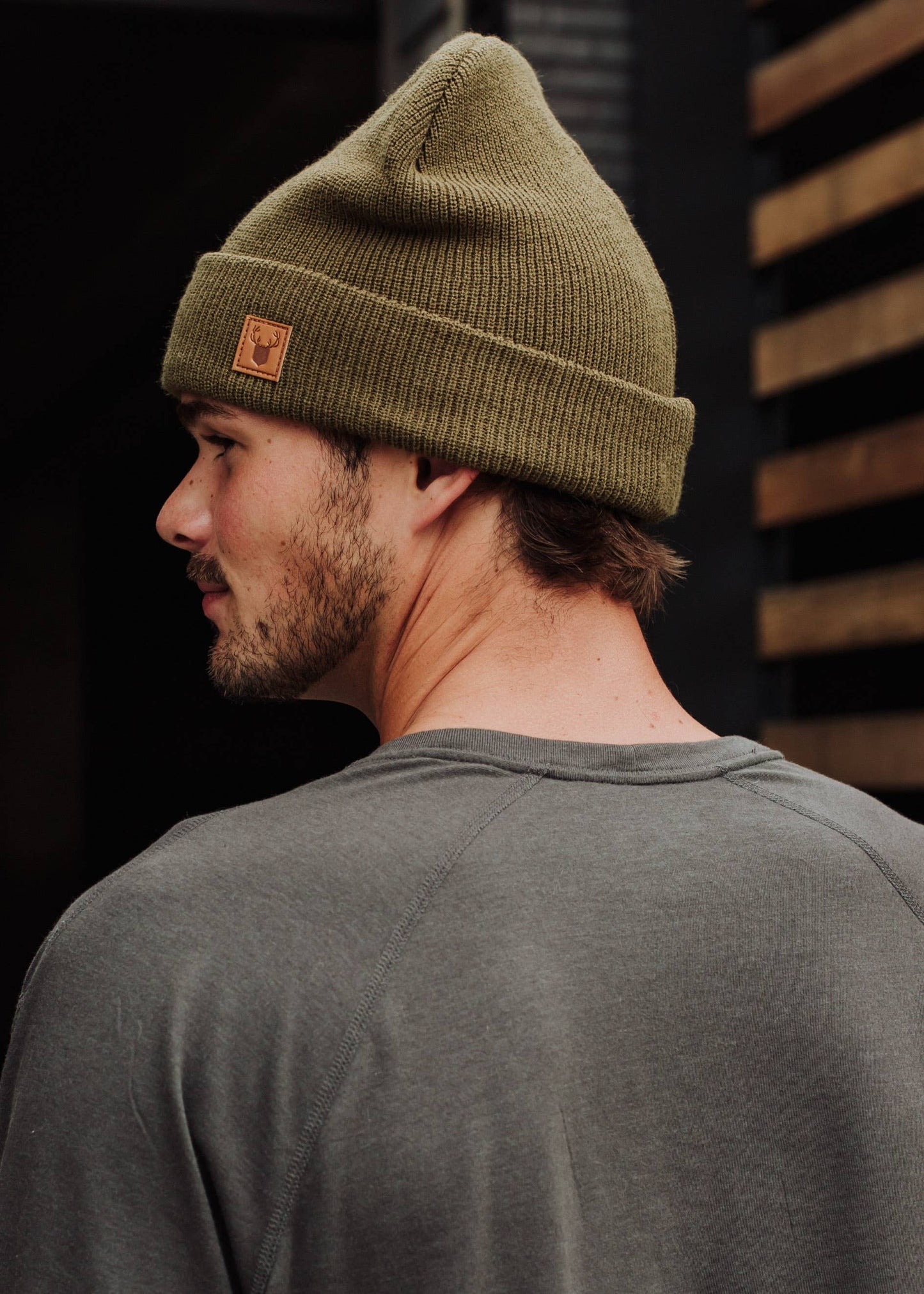 Olive unisex Knit Beanie