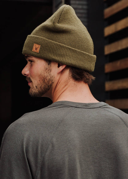 Olive unisex Knit Beanie