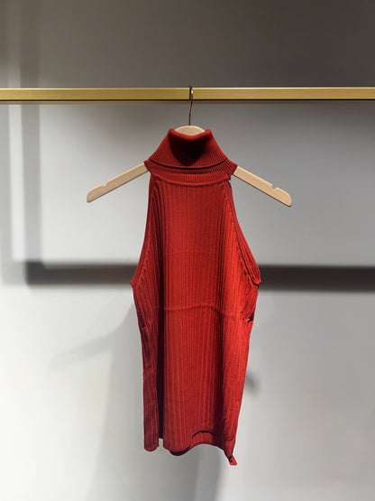 Coco Ribbed Knit Turtleneck Tan