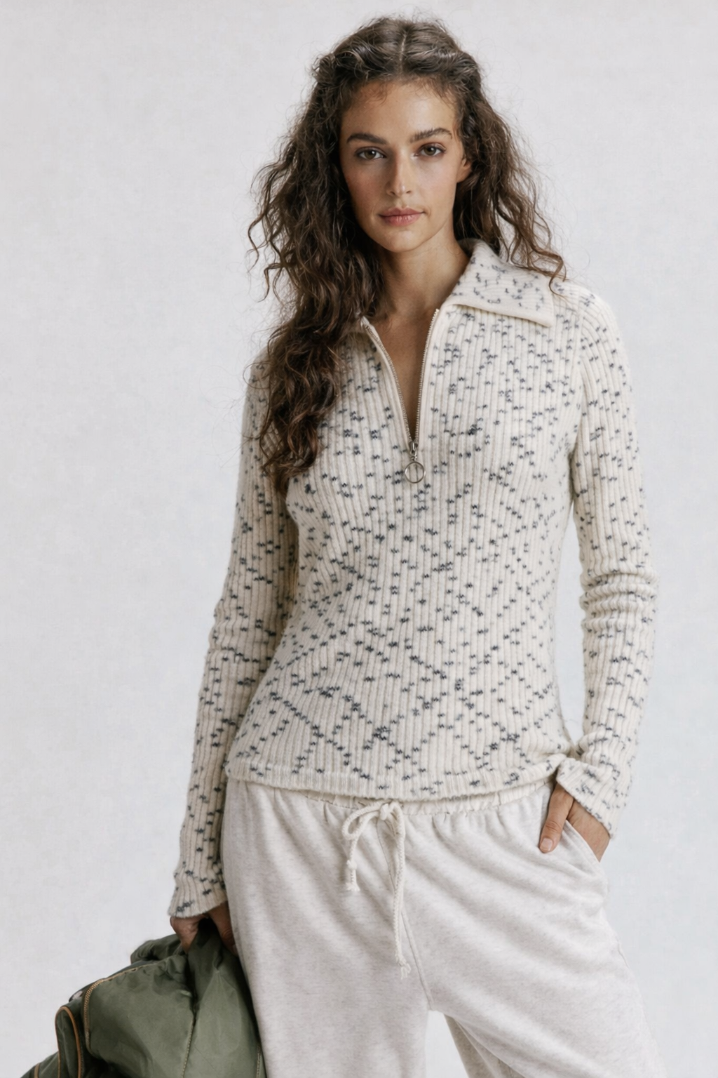 Hadley quarter zip knit