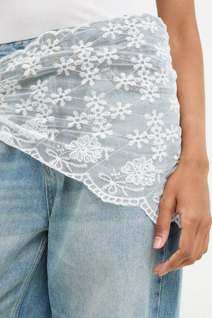 Heidi lace triangle scarf