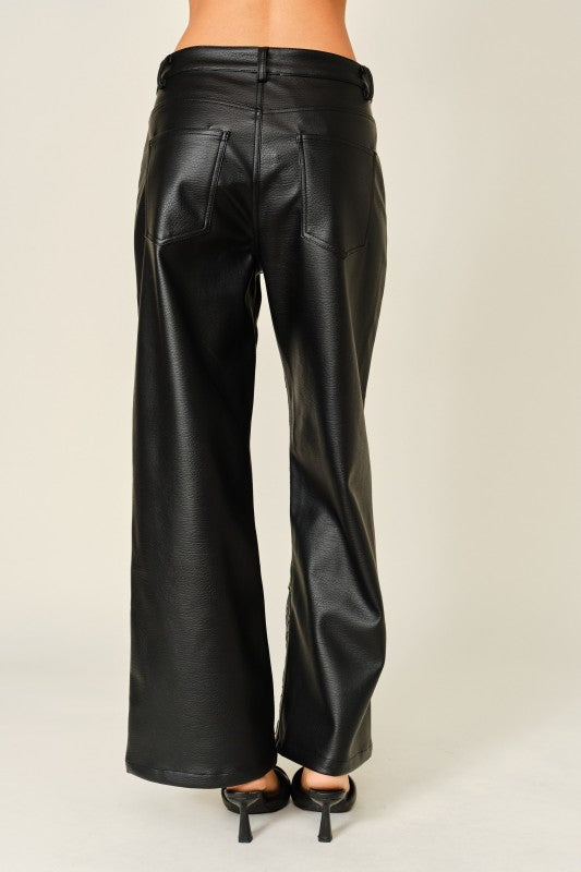 The Fleur Vegan leather pant