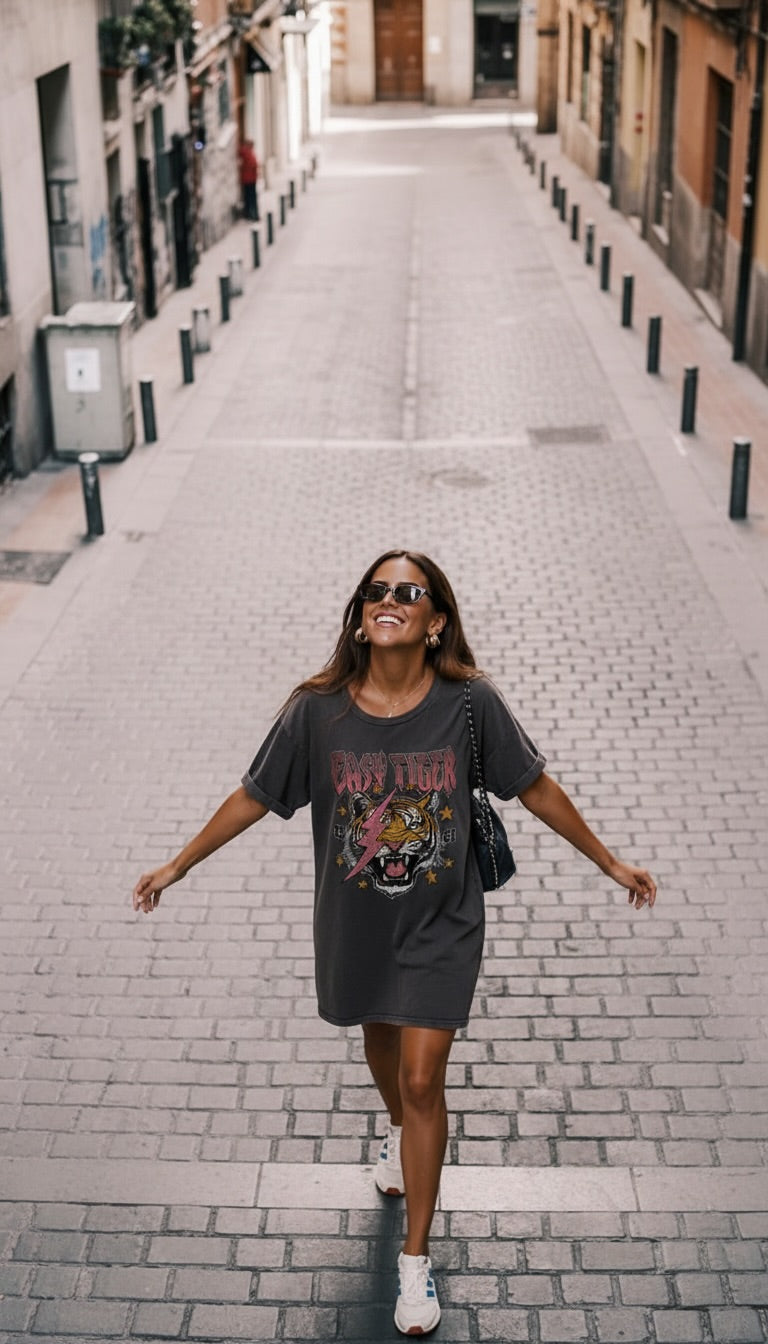 EASY TIGER MINERAL GRAPHIC DRESS