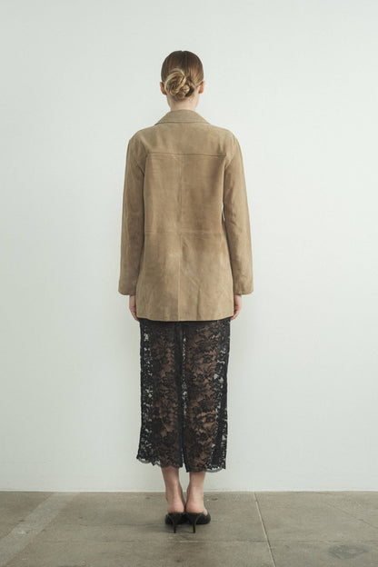 MAJORS FAUX SUEDE BLAZER in CAMEL
