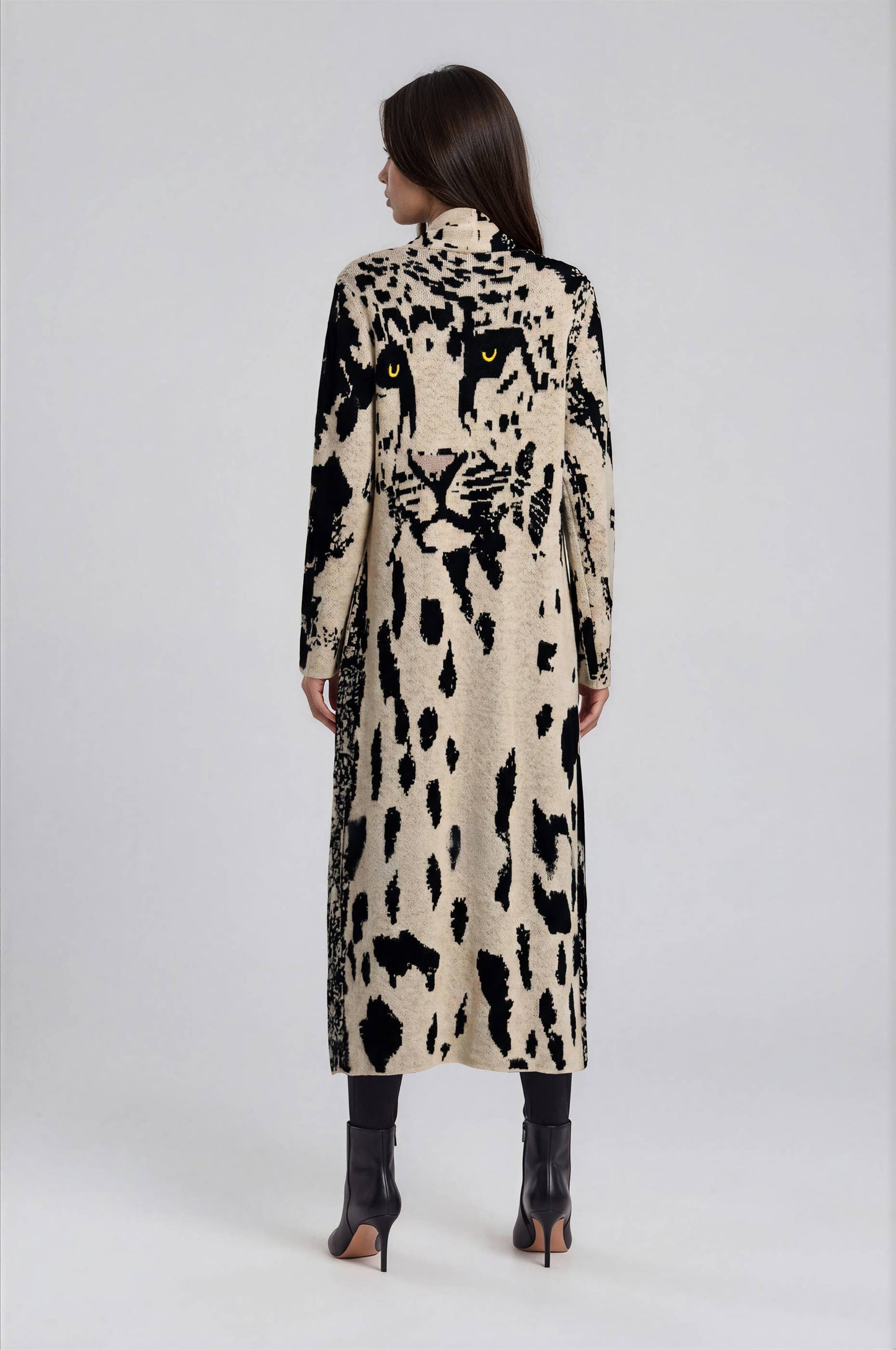 Intarsia Longline Knit Cardigan-pre order-pre order
