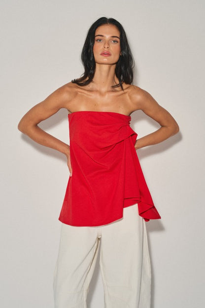 Valencia draped tube top
