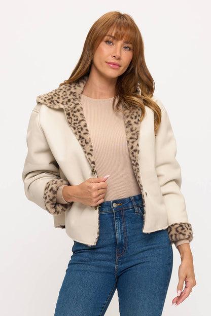 Luxe Leopard Toggle Jacket
