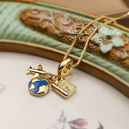 18K Gold Plated Camera Pendant Necklace