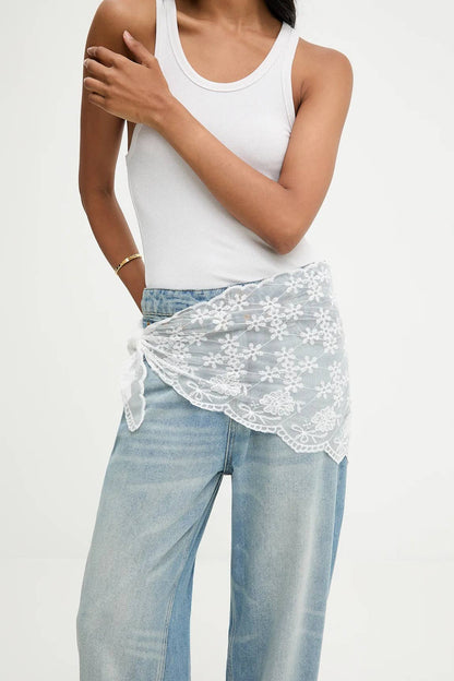 Heidi lace triangle scarf