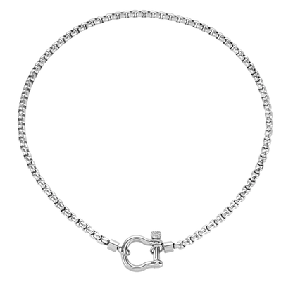 Carabiner horse Bit- Charm Chain  Two Tone