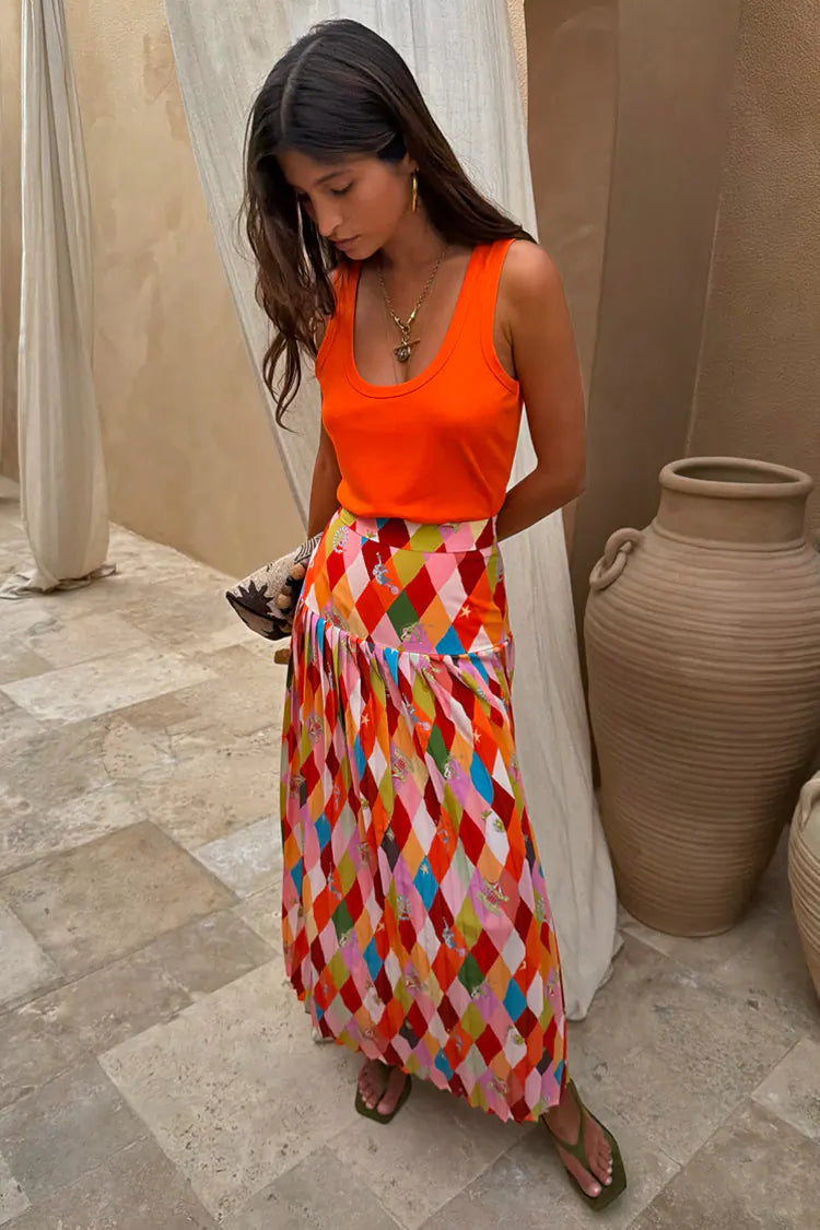 Never Fully Dressed Scoop tank in Coral