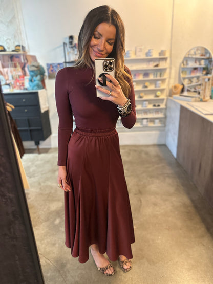 Valentine Bordeaux skirt