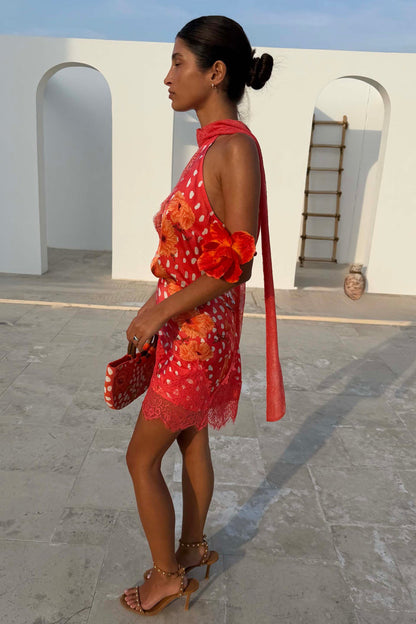 Coral poppy Maeva skirt by NFD