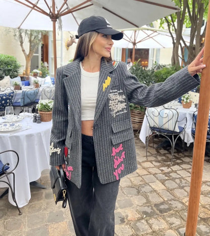 Good vibes Graffiti blazer -preorder