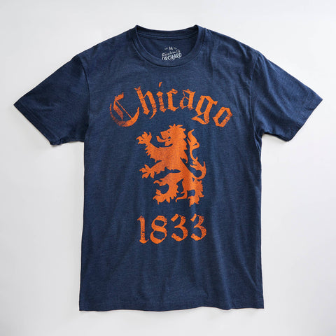 Chicago Lion vintage Heather Navy Unisex T Shirt