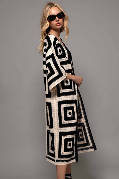 Geo cardigan o/s