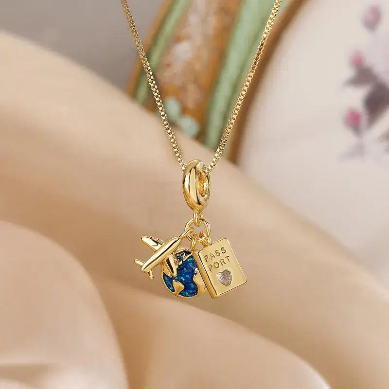 18K Gold Plated Camera Pendant Necklace