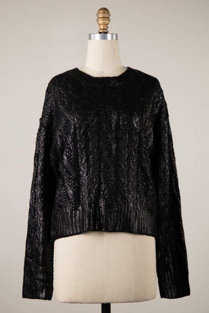 Nocturnal metallic knit
