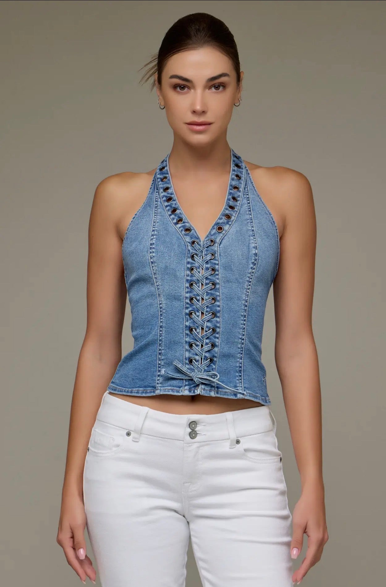 Sloane denim halter