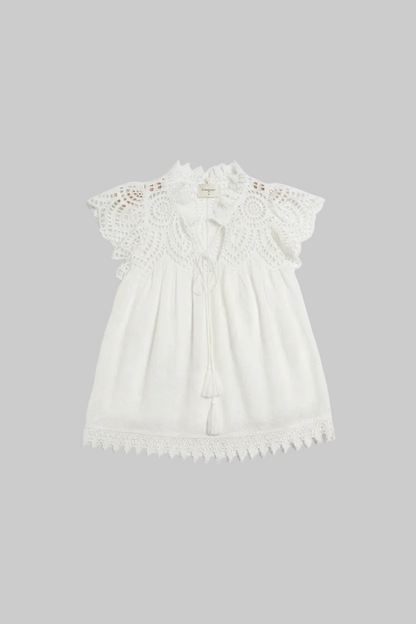 Elsa embroidered cotton top