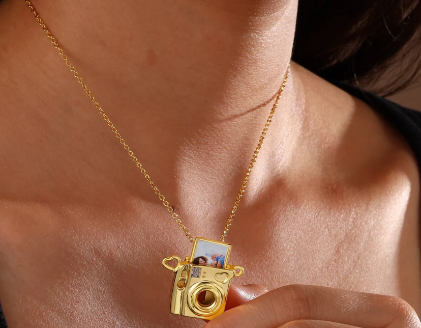 Polaroid Camera 14K Gold  Necklace