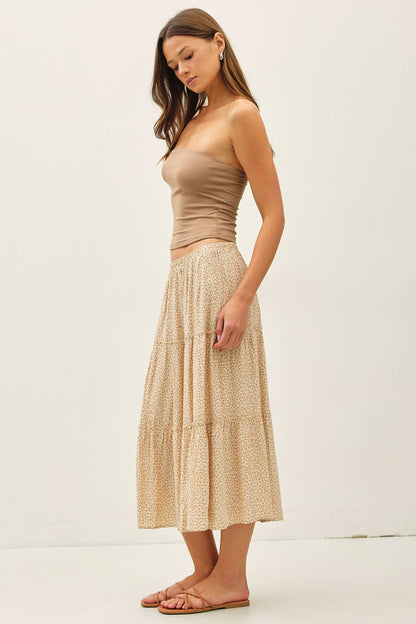 Golden hour midi skirt