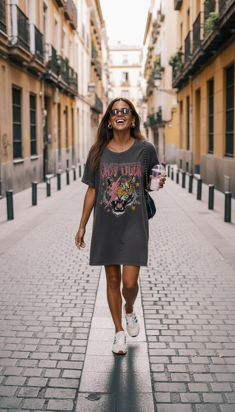 EASY TIGER MINERAL GRAPHIC DRESS