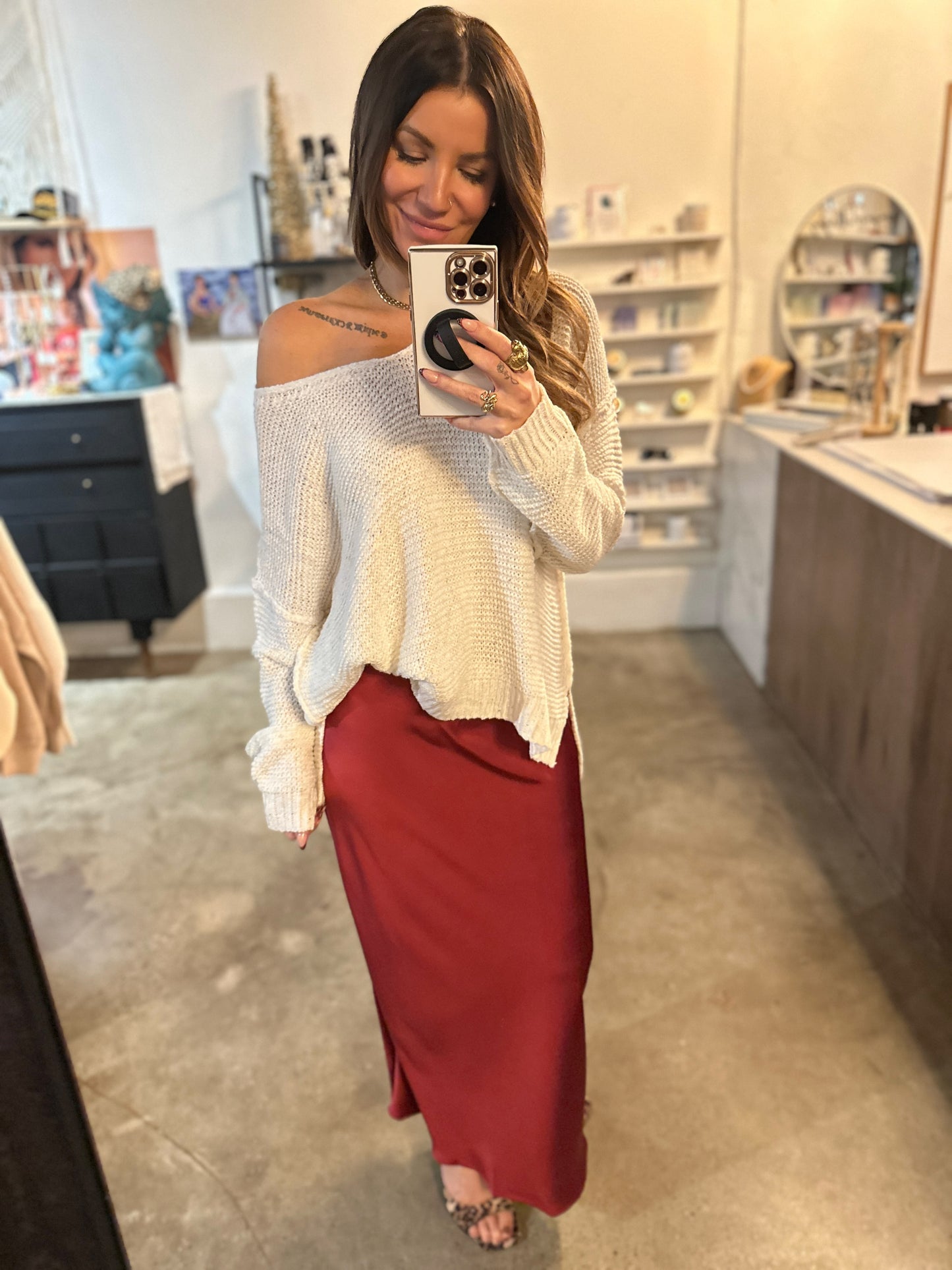 Berri-tini midi skirt