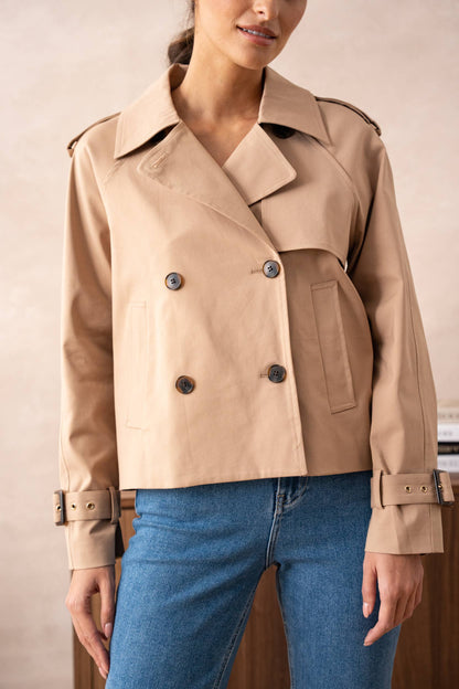 ‘Paris is calling’ cropped trench (more colors)