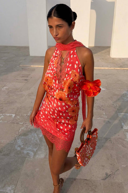 Coral poppy top by NFD