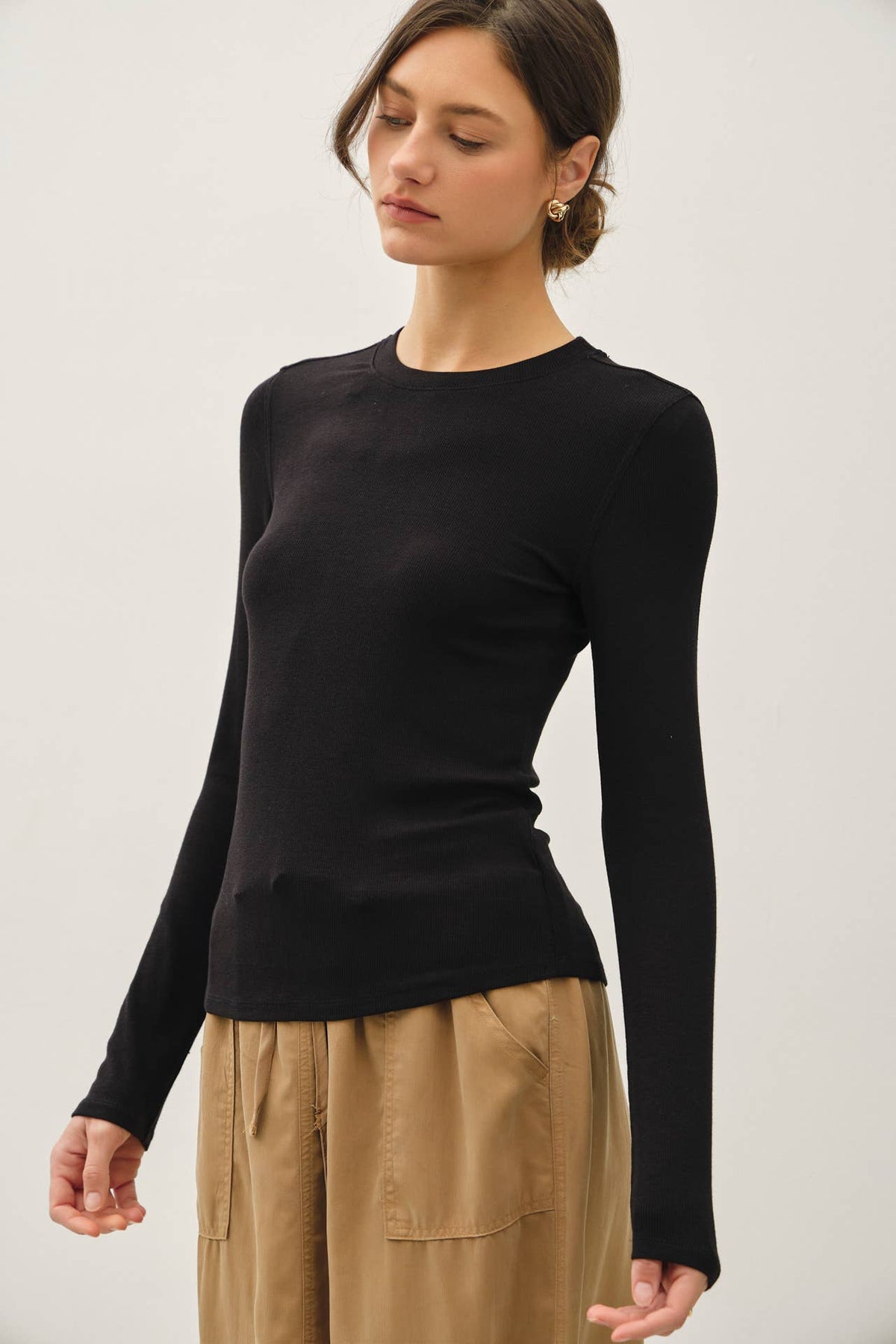 PaperDoll classics long sleeve in black