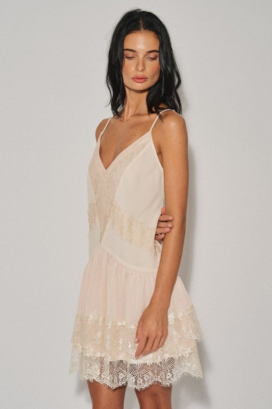 Seraphina lace slip dress