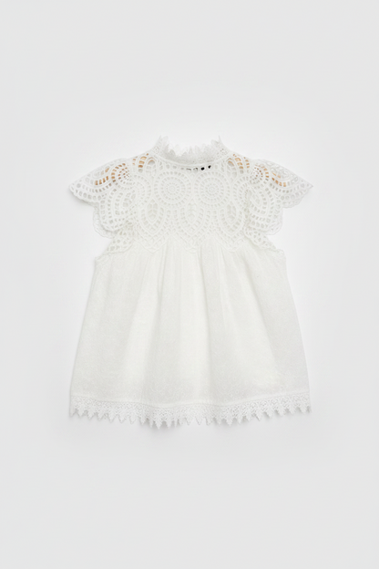 Elsa embroidered cotton top