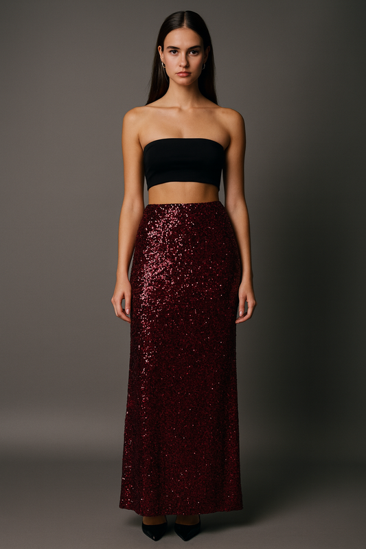 Tate skirt in cranberry