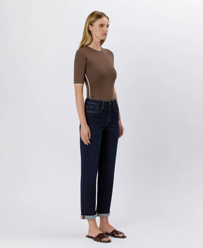 Bella CUFFED CROP STRAIGHT JEANS- some sizes preorder