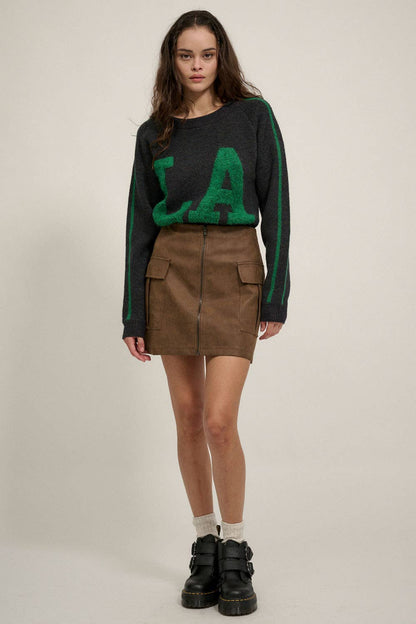 LA varsity knit
