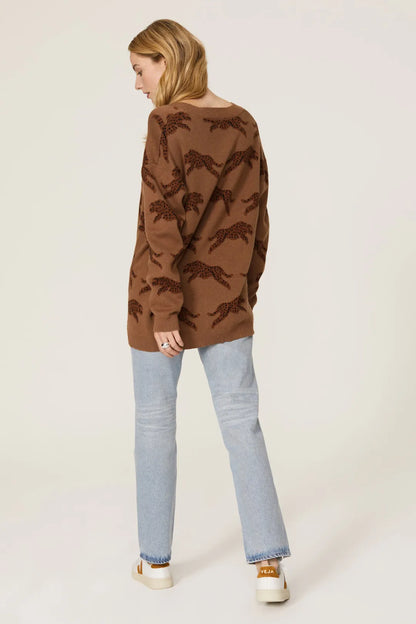 Jumping cheetah sweaters