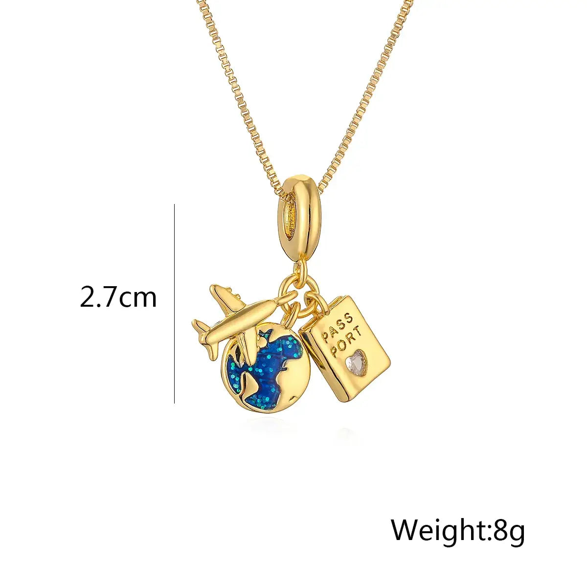 18K Gold Plated Camera Pendant Necklace