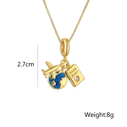 18K Gold Plated Camera Pendant Necklace