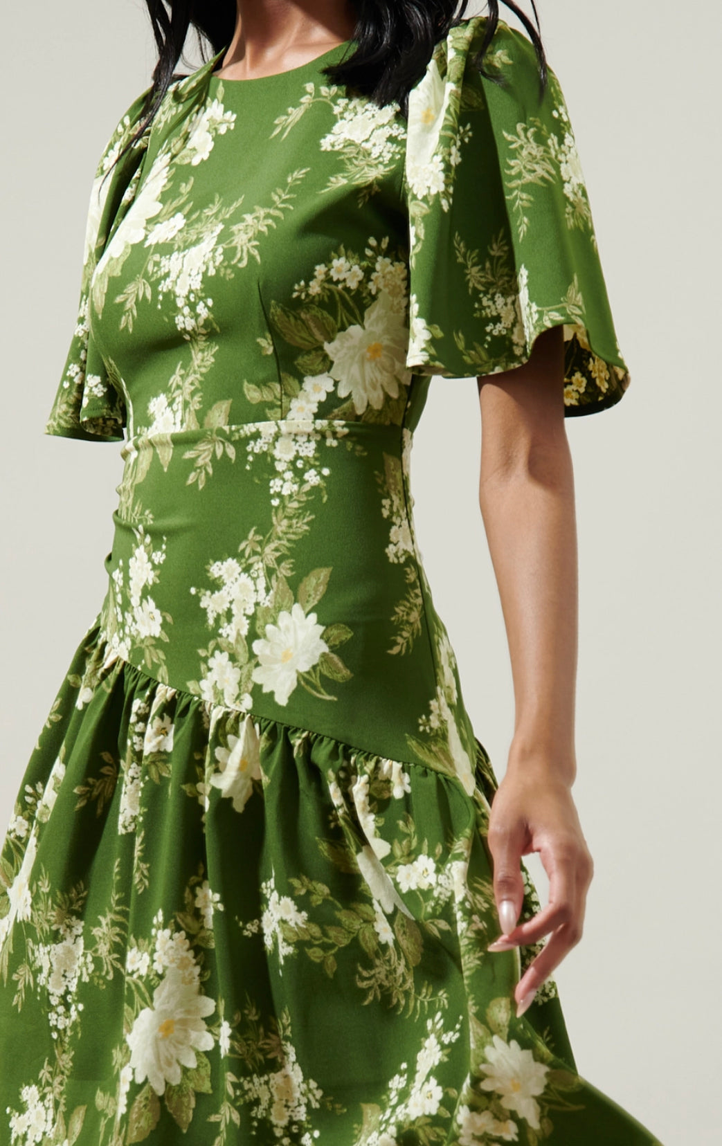Floral rhythm midi dress