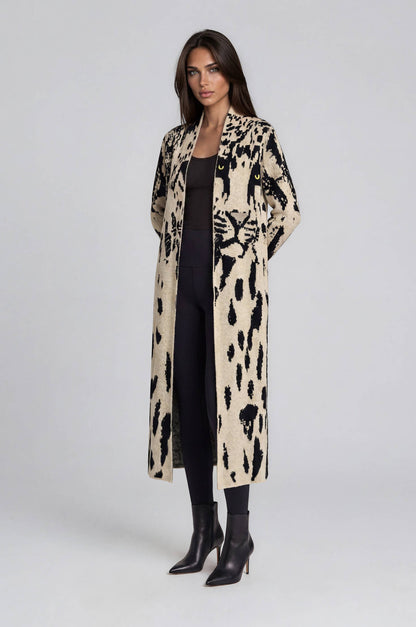 Intarsia Longline Knit Cardigan-pre order-pre order