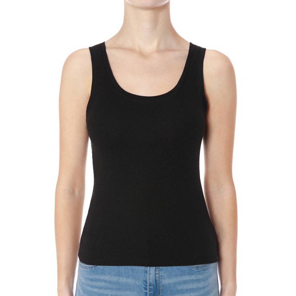 SCOOP NECK BASICS TANK TOP
